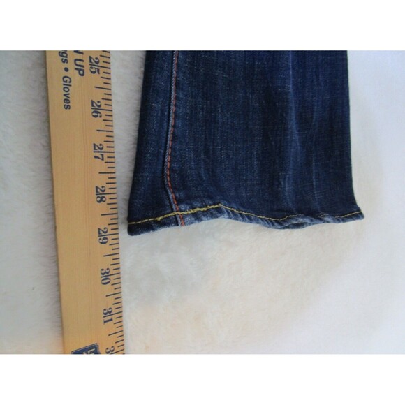 Apple Bottoms Womens Jeans Size 22 Blue Bootcut Distressed Embroidered Pockets - Picture 10 of 15
